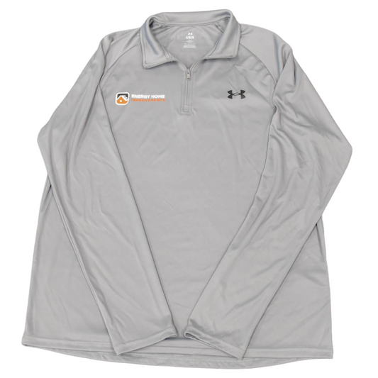 Mens Steel Grey 1/4 Zip Under Armour Pullover