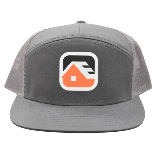 Grey Fitted Snapback Hat