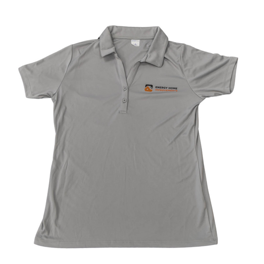 Women's Short Sleeve Grey Polo
